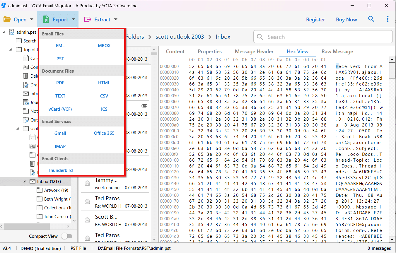pst file converter free